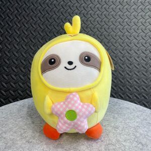 Smoochy Pals Sloth Plush in Chick Costume‎ 10" Yellow Stuffed Animal Easter Toy